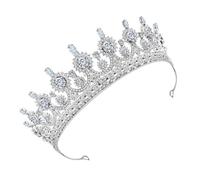 AUTSUPPL Crystal Headband Silver Alloy Wedding Hair Accessory for Women Delicate with Shiny Rhinestones Bridal Headwear for Photo Shoots and Birthdays