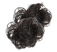 AUTSUPPL Curly Bun Hairpiece Claw Clip Set 2Pcs Large Hair Extensions for Messy Buns for Women for Updos and Casual Styles