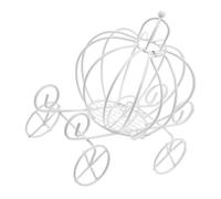 AUTSUPPL Decorative Metal Pumpkin Carriage Candy Box Hollow-out Design Iron Candy Treats Storage Container for Wedding Halloween Party Favors and Item Organizer