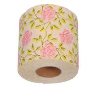 AUTSUPPL Decorative Printed Toilet Roll Paper Bamboo Pulp Soft Tissue for Bathroom Use Lightweight Portable Bath Tissue with Rose Pattern Holiday Essential for Home Dorm Office