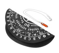 AUTSUPPL Decorative Rubber Pendulum Divination Board with Alphabet and Design Lightweight Portable Table Centerpiece for Home Office Bedroom and Spiritual Use with Pendant Accessory