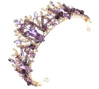 AUTSUPPL Elegant Bridal Crown Tiara Headband for Wedding, Lightweight Zinc Alloy with Rhinestones and Crystal Glass, Hair Accessory for Bride on Special Occasion