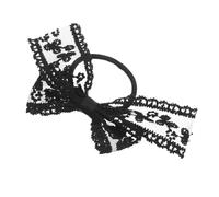 AUTSUPPL Elegant Lace Bow Hair Tie Black Bow Hair Rings for Women Girls Stretchy Ponytail Holders