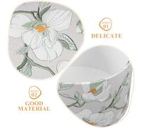 AUTSUPPL Elegant round Pu Box with Magnolia Flower Design in Light Green for Wrapping Candles and Flowers, Suitable for Valentine's Day and Wedding Packaging