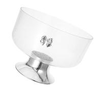 AUTSUPPL Elegant Tall Fruit Bowl with Pedestal and Holes on The Bottom 23cm Deep Large Capacity for Desserts Kitchen Decor Acrylic