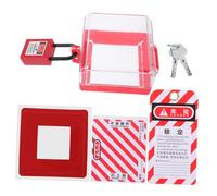 AUTSUPPL Emergency Button Switch Cover with Lock and Keys Resin Wall Switch Protector for Accident Prevention Anti-Touch Safety Lock Cover Easy Installation with Warning Tag Industrial Use