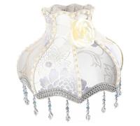 AUTSUPPL European Scallop Lamp Shade with Romantic Lace Fabric Soft Warm Light for Desk and Floor Lamps Vintage Elegant Bedside Lighting Decor