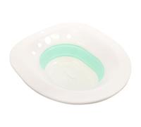 AUTSUPPL Foldable Sitz Bath Basin for Care Nursing Basin for Pregnant Women and Elderly Space Saving Bathroom Wash Bidet Bowl Compatible with Standard Toilet Seats and Commode Chairs White