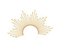 AUTSUPPL Goddess Crown Headband Golden Spiked Sunburst Headdress for Women Lightweight Comfortable Renaissance Cosplay Halloween Carnival Party Accessory