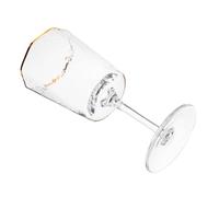 AUTSUPPL Gold-Rimmed Wine Glass Goblet Elegant Beverage Cup for Home and Restaurant Use Versatile Footed Glass for Parties and Everyday Dining Enhances Wine Flavors and Table Presentation