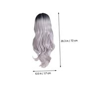 AUTSUPPL Gradient Curly Long Wig Heat-resistant Chemical Fiber Hairpiece for Women Comfortable Breathable Natural Touch Hair Ornament for Stage and Daily Wear
