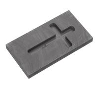 AUTSUPPL Graphite Ingot Mold Cross Shape Metal Melting Kit with Impact Resistance Thermal Conductivity Black Graphite for Science Education Experiments