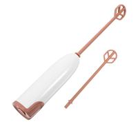 AUTSUPPL Handheld Electric Mixer Stirrer for Baby Formula and Drinks, Mini Portable Mixer Extended Rod, Warm White, 2pcs Set, Cordless Mixing Tool for Milk and Juice