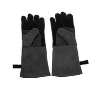 AUTSUPPL Heat Resistant Leather Barbecue Gloves with Nonslip Grip Breathable Insulated Work Gloves for Cooking Oven Grill and Stove Use Durable Thermal Bbq Mitts for Extreme Heat Protection