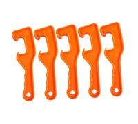 AUTSUPPL Heavy Duty Can Opener and Bucket Lid Remover Tool, Orange Steel Manual Kitchen Essential for Buckets and Industrial Use, 5pcs