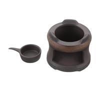 AUTSUPPL Japanese Ceramic Teapot Warmer Handcrafted Hollow Tea Stove Heat-resistant Base with Candle Holder for Home Kitchen Restaurants and Tea