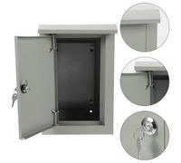 AUTSUPPL Junction Box Outdoor Cable Enclosure Weatherproof Electrical Box with Solid Latch Anti-theft Power Distribution Cabinet for Outdoor Use Grey