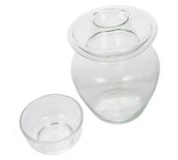 AUTSUPPL Large Capacity Glass Pickle Jar Household Sealed Food Storage Container for Vegetables and Pickles Transparent Thickened Glass Preserve Jar for Kitchen Use
