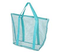 AUTSUPPL Large Capacity Mesh Beach Bag Foldable Tote for Travel Shopping Toiletry Transparent Design Comfortable Shoulder Strap for Versatile Use at Beach Holiday More