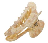 AUTSUPPL Large Marble Pattern Jumbo Claw Clip for Thick Hair Acrylic Hair Clamp for Women and Teens for Curly Straight in Beige