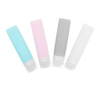 AUTSUPPL Leakproof Travel Size Bottles 4pcs Silicone Toiletry Dispenser for Hand Soap