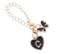 AUTSUPPL Letter Id Charm Tumbler Cup Charm Iron Decorative Multifunctional Heart-shaped Insect Motif Black Stylish Accessory for Casual Outings and Daily Activities