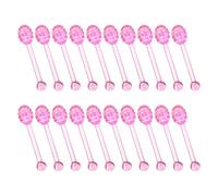 AUTSUPPL Lip Product Application Spoon and Makeup Bottle Applicator Process 100pcs Pink Plastic Multipurpose Portable Lip Balm Applicator Tool for Beauty Salons