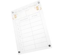 AUTSUPPL Magnetic Message Board Acrylic White Dry Erase Board for Refrigerator for Fridge Multiple Parts Tracking Meals and Differentiating Food Items