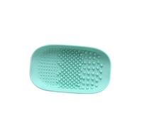 AUTSUPPL Makeup Brush Cleaner Silicone Scrubbing Pad Handheld Brush Washing Dish for Women Light Green Easy to Use Compact Design