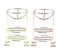 AUTSUPPL Metal Makeup Sponge Holder 2pcs Breathable Powder Puff Storage Container Portable Cosmetic Egg Rack Accessories for Women