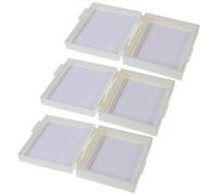 AUTSUPPL Microscope Slide Boxes 3Pcs with 25-Compartment Storage for Laboratory Supply and Scientific Specimens Organiser Random Color