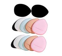 AUTSUPPL Mini Finger Powder Puff Set 12pcs Triangular Blending Sponges for Foundation and Concealer Soft and Portable Makeup Tools for Skin Types for Travel and Daily Use