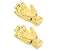 AUTSUPPL Miniature Soccer Trophy Meticulously Crafted 2pcs Gold Cup Alloy Goalkeeper Glove Trophy for Football Fans and Collectors and Corporate Rewards