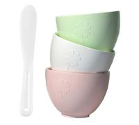 AUTSUPPL Mud Mask Mixing Bowl and Silicone Face Mask Mixing Bowl Set with Soft Silicone for Salon and Home Skin Care with White Stick Suitable