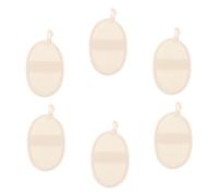 AUTSUPPL Natural Loofah Bath Towels 6pcs Back Exfoliating Shower Scrubbers Hanging Hole for Sensitive Skin Back Rubbing Tools Suitable for Daily Bathroom Use Random Style