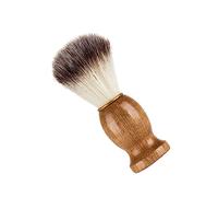 AUTSUPPL Natural Wooden Handle Beard Brush Professional Shaving Tool with Nylon Hair for Mens Facial Care Portable Design for Travel Business Use