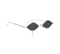 AUTSUPPL Parallelogram Vintage Metal Sunglasses for Party Cosplay | PC and Metal Build, Adjustable Nose Pads, Easy to Wear and Remove, for Street Style and Photography Props Color Random Color