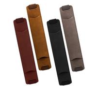 AUTSUPPL Pen Protective Covers Leather Sleeve with Adjustable Elastic Band Waterproof PU Leather Pen Protective Bags 18X3.5Cm Vintage Style Gift for Friends and Children