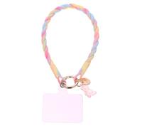 AUTSUPPL Phone Lanyard Glow-in-the-dark Bear Silicone Decorative Strap for Cell Phones Blue-pink Gradient Anti-slip for Everyday Use