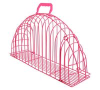 AUTSUPPL Portable Cat Shower Cage Made of Wear-resistant Stainless Steel with Mesh Design Practical Cat Bath Mesh Cage Preventing Scratches and Stress