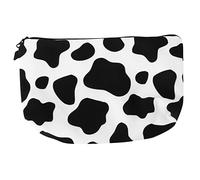 AUTSUPPL Portable Cow Print Makeup Bag for Women Decorative Toiletry Pouch with Wear Resistant Material Compact Cosmetic Storage for Travel Business Trips Daily Essentials Cow Lovers