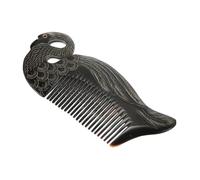 AUTSUPPL Premium Ox Horn Massage Comb for Scalp Stimulation and Hair Styling Portable Black Hair Comb for Women Relieves Tension and Itching Natural Material for Home and Travel Use