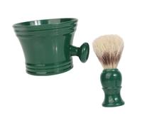 AUTSUPPL Professional Shaving Soap Bowl and Beard Cleaning Brush for Men Portable Grooming Tool with Foam Lather Mug for Smooth Shave and Beard Care at Home Travel