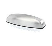 AUTSUPPL Professional Stainless Steel Hand Washing Brush with Nylon Bristles for Manicure Nail Cleaning and Odor Removal Compact and Portable for Women Gardeners Mechanics and Salon Use