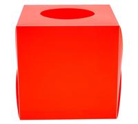 AUTSUPPL Raffle Lottery Case Donation Money Box round Opening, Red Plastic Multi-functional Classical Design for Party Games and Fundraising