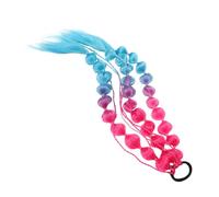 AUTSUPPL Rainbow Wig Handcrafted Bubble Braided Hair Extensions Lightweight Ponytail Hair Ties for Boys and Girls Girls