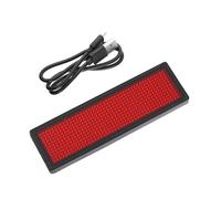 AUTSUPPL Rechargeable LED Digital Display Badge with USB Cable Reusable Scrolling Name Tag for Restaurants Nightclubs Hotels Exhibitions Clear Font Multiple Display Modes Battery Life