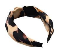 AUTSUPPL Retro Leopard Print Satin Headband for Women Non-skid Knot Hairband Stylish Girl Hair Accessory for Parties School Work and Outdoor Events