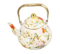 AUTSUPPL Retro Tea Teapot Enamel Tea Kettle Handle Stovetop Enamel Teakettle for Hot Water 1.5l Home Decor