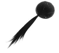 AUTSUPPL Seamless Easy Increase Pad Extension Hair Volume Ponytail for High Crown Pad Design Installation Synthetic Hair Piece Black for Weddings and Daily Life